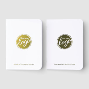 Custom Business Logo Gold Foil Pocket Notebook Set