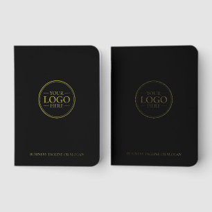 Custom Business Logo Gold Foil Pocket Notebook Set