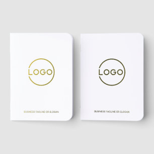 Custom Business Logo Gold Foil Pocket Notebook Set
