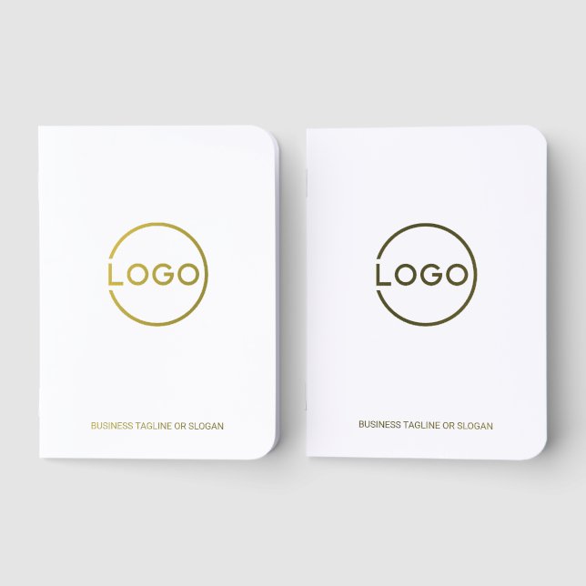 Custom Business Logo Gold Foil Pocket Notebook Set (Front)