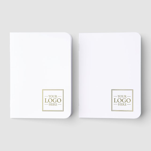 Custom Business Logo Gold Foil Pocket Notebook Set (Front)