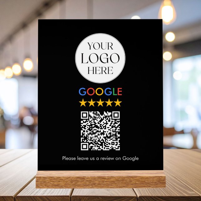 Custom Business Logo Google Review QR Code Acrylic Sign (Creator Uploaded)