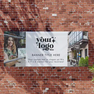 Custom Business Logo Grand Opening 2 Photo Banner Custom Business Logo Grand Opening 2 Photo Banner