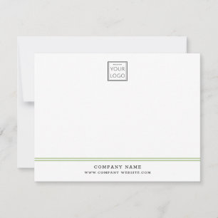 Custom Business Logo Green Line Company Name Note