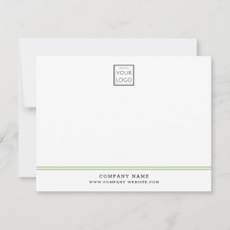 Custom Business Logo Green Line Company Name Note