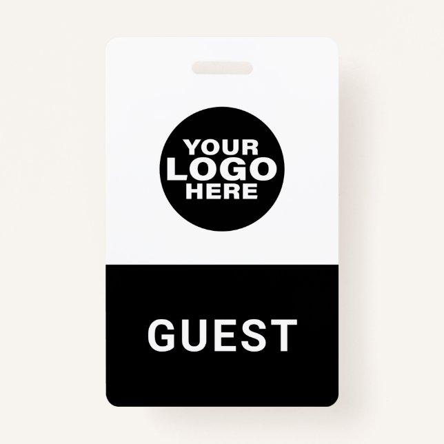 Custom Business Logo Guest Visitor Pass Badge (Front)