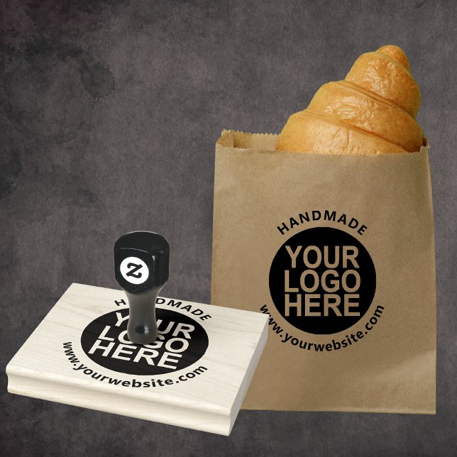Custom Business Logo Handmade Rubber Stamp (Creator Uploaded)