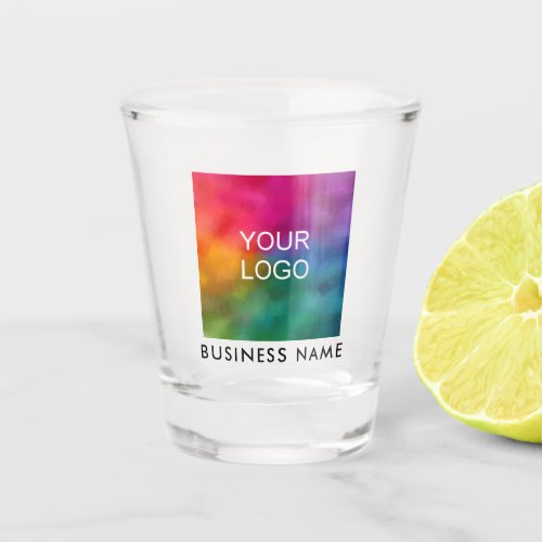 Custom Business Logo Here Add Name Text Single Shot Glass