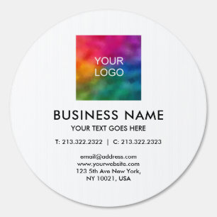 Custom Business Logo Info Address Template Circle Sign
