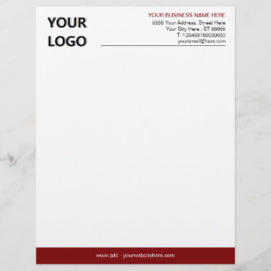 Custom Business Logo Info Letterhead - Your Colors