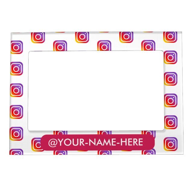 custom business logo instagram backdrop simple magnetic frame (Front)