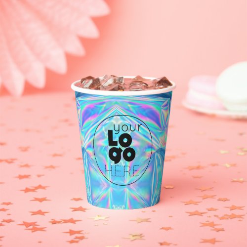 Custom Business Logo Iridescent Holo Party Cups