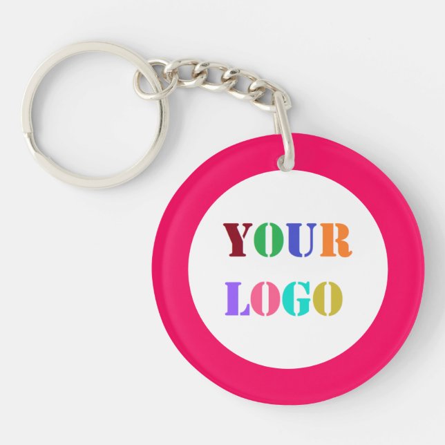 Custom Business Logo Keychain - Your Colors (Front)