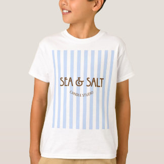 Custom Business Logo Kids T-Shirt Coastal Blue