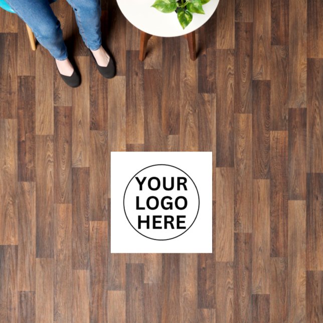 Custom Business Logo l Professional Black & White  Floor Decals (Floor)