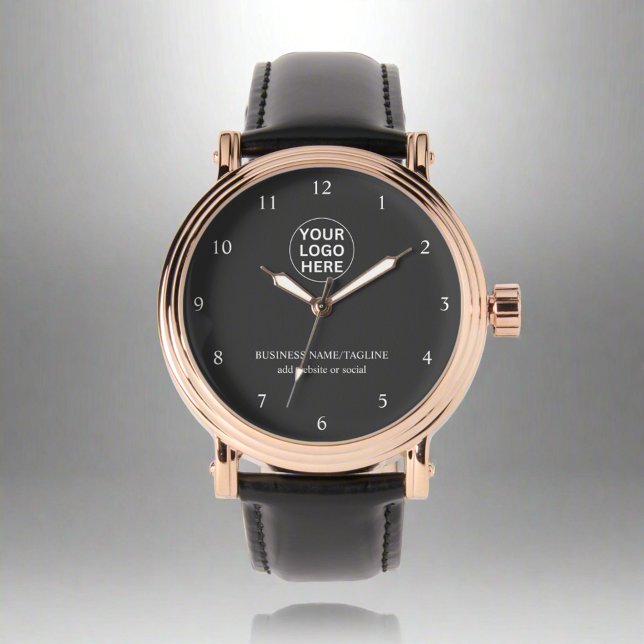 Custom Business Logo l Professional Branded Gray  Watch (Creator Uploaded)