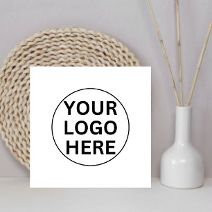Custom Business Logo l Professional White Ceramic Tile