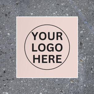 Custom Business Logo l Promotional Blush Pink Floor Decals
