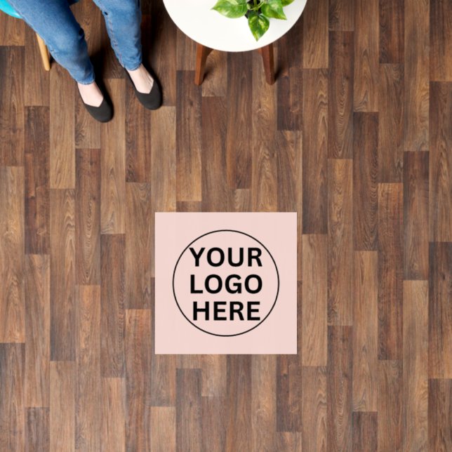 Custom Business Logo l Promotional Blush Pink  Floor Decals (Floor)