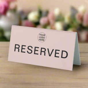 Custom Business Logo l Reserved Blush Pink Table Tent