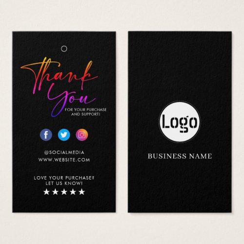 Custom Business Logo Label Hang Tag