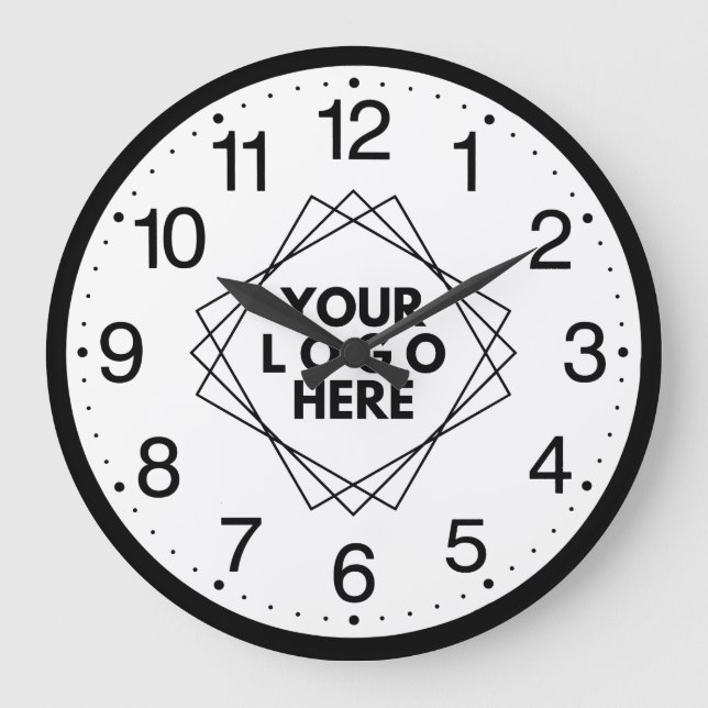Custom Business Logo Large Clock (Front)