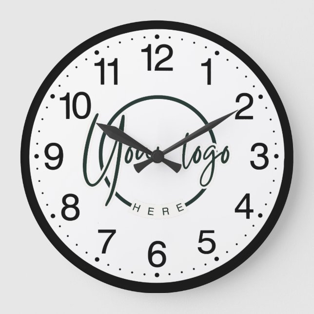 Custom Business Logo Large Clock (Front)
