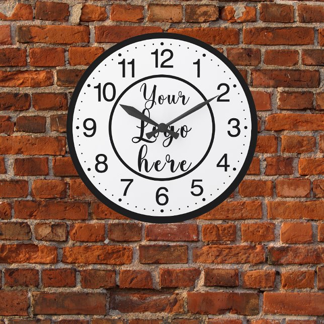 Custom Business Logo Large Clock (Creator Uploaded)