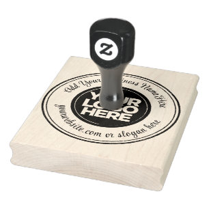 Custom Business Logo Large Cute Script Rubber Stamp