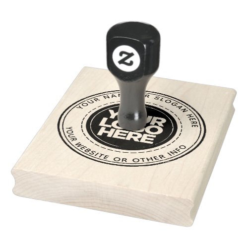 Custom Business Logo Large Round Rubber Stamp