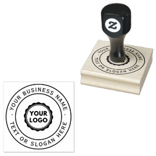 Custom Business Logo Large  Rubber Stamp