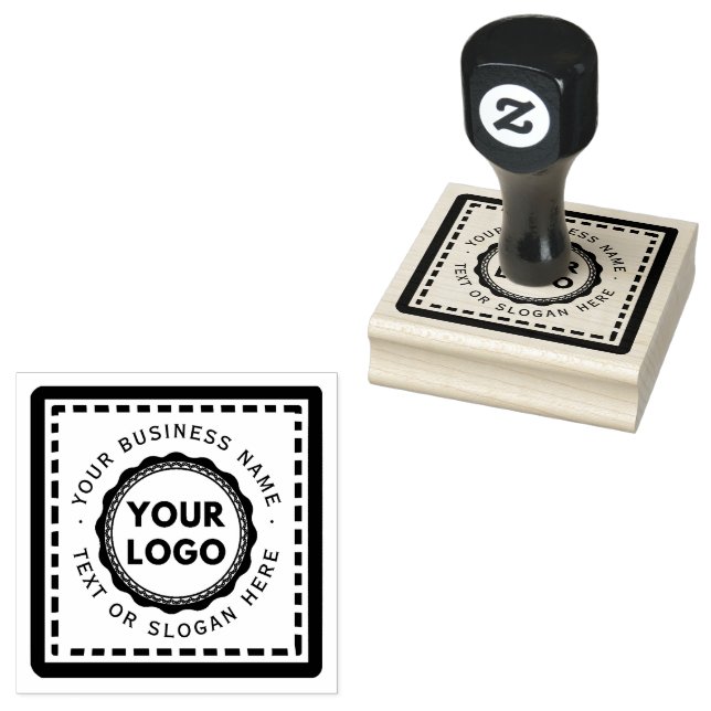 Custom Business Logo Large  Rubber Stamp