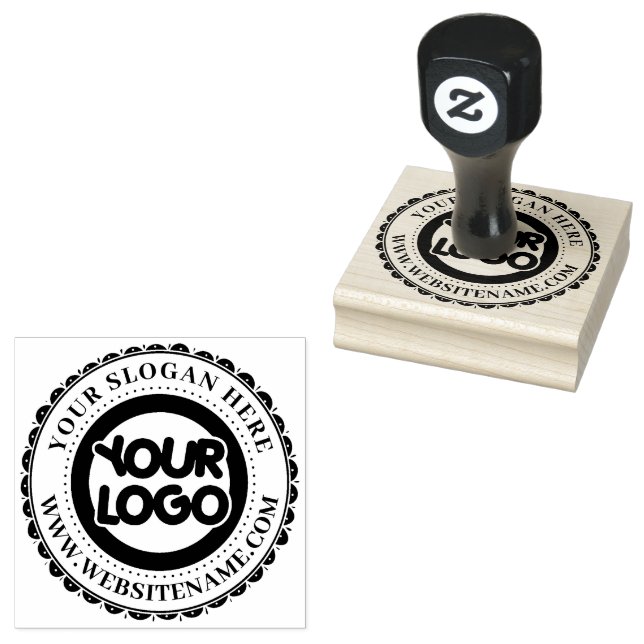 Custom Business Logo Large Rubber Stamp (Stamped)