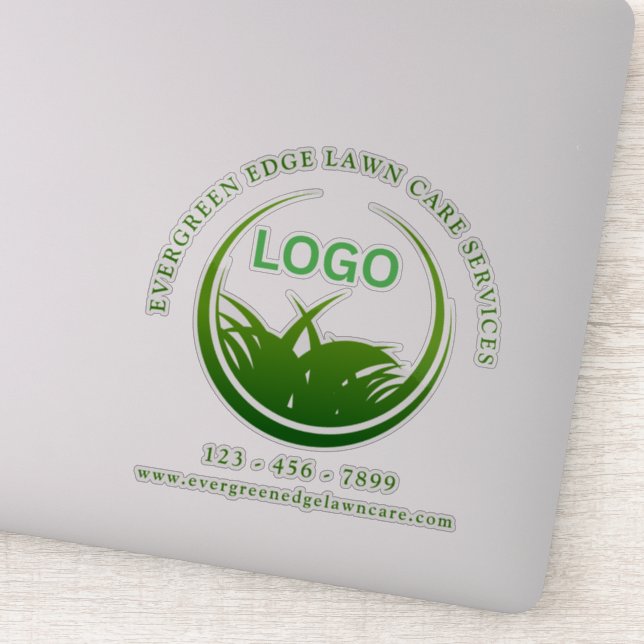 Custom Business Logo Lawn Care Vinyl Sticker (Detail)