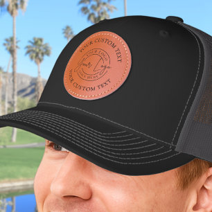 Custom Business Logo Leather Patch Hat