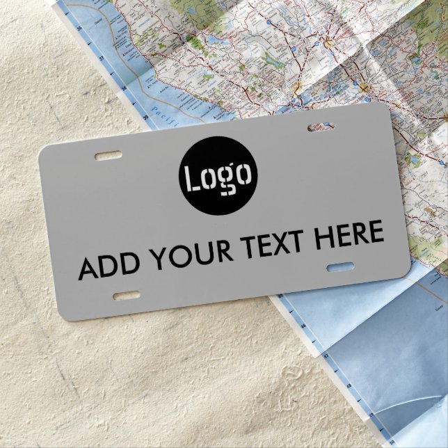 Custom Business Logo License Plate (In Situ)