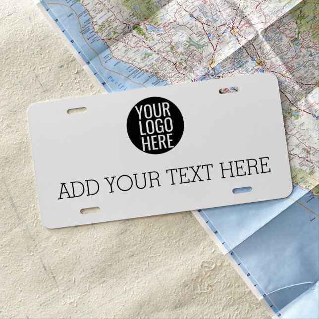 Custom Business Logo License Plate (In Situ)