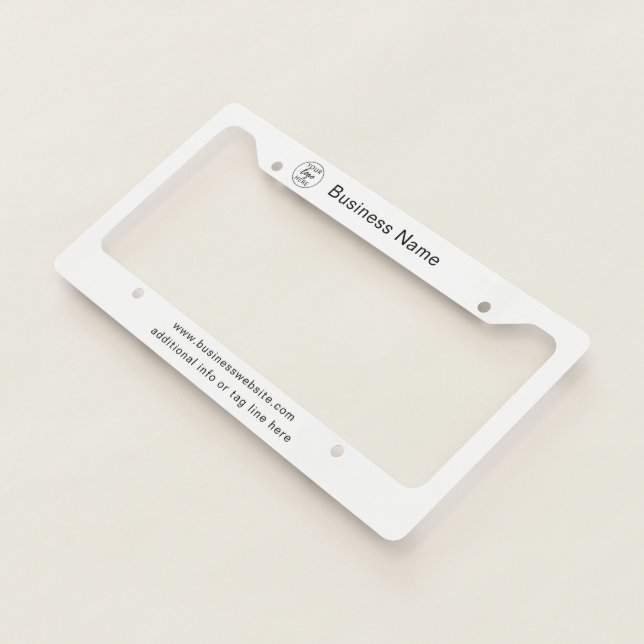 Custom Business Logo License Plate Frame (3/4)