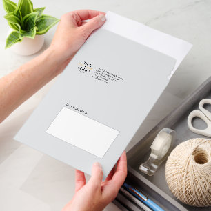 Custom Business Logo Light Gray Cardstock Envelope Mailers