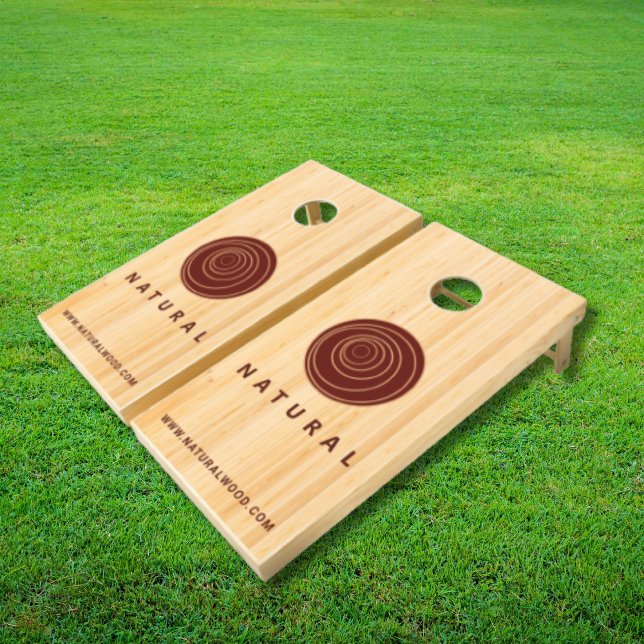 Custom business Logo Light Wood Minimal Design Cornhole Set (Custom business Logo Light Wood Minimal Design Cornhole Set)