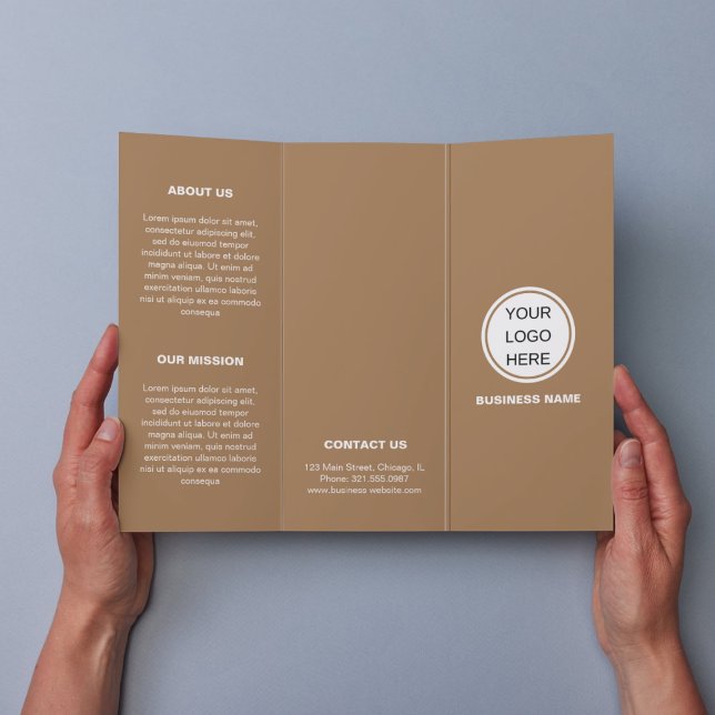 Custom Business Logo Marketing Trifold Brochure (Creator Uploaded)