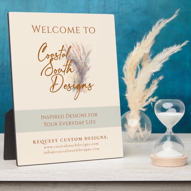 Custom Business Logo Marketing Welcome Display Plaque (Side)