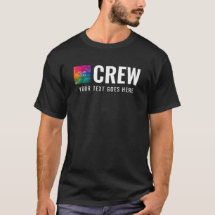 Custom Business Logo Mens Crew Staff Work T-Shirt