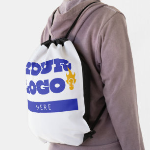 Custom Business Logo Merch Employee Staff Drawstring Bag