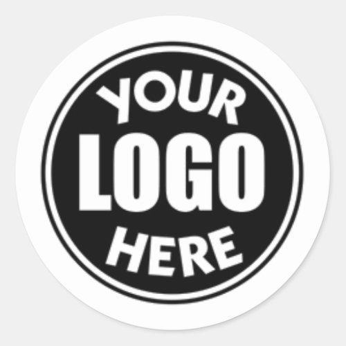 Custom Business Logo Minimal Simple Professional Classic Round Sticker