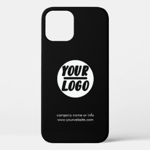 custom Business Logo Minimalist Black & white iPhone 12 Case