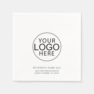 Custom Business Logo Minimalist Paper Napkins