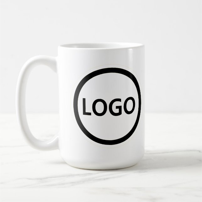 Custom Business Logo Modern Branded Coffee Coffee Mug (Left)