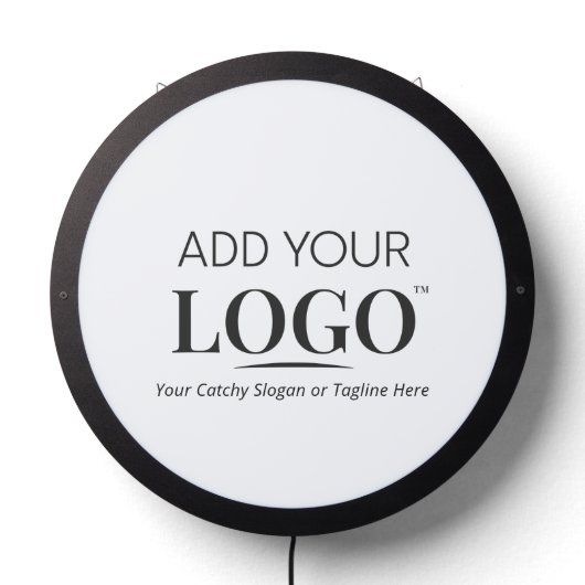 Custom Business Logo Modern Branding Professional LED Sign (Lights Off)