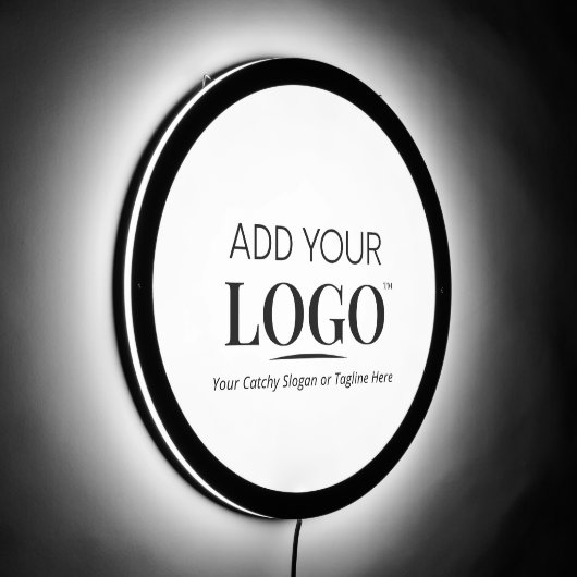 Custom Business Logo Modern Branding Professional LED Sign (Angle)